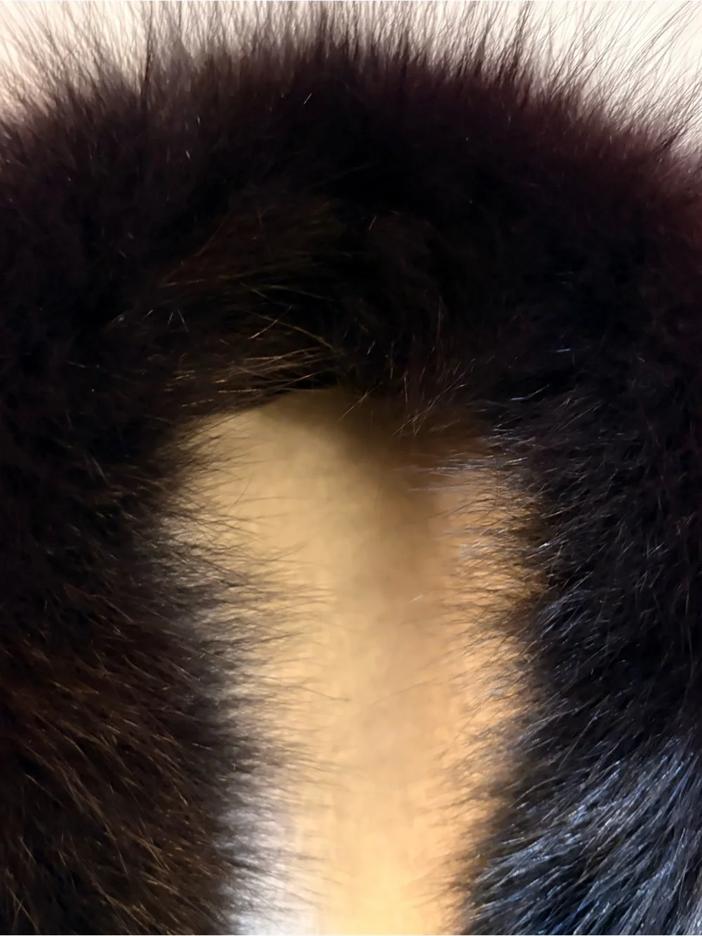 Black Luxurious Fox Fur Wrap Collar — 48 inches long